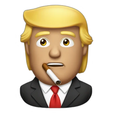 Donald Trump smoking cigar sticker