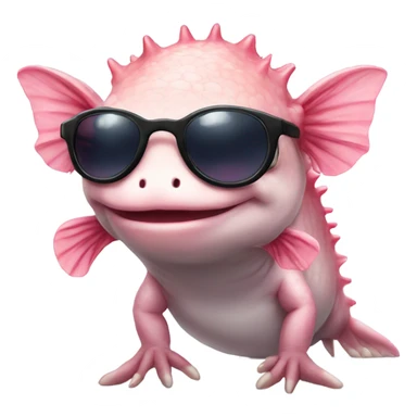 Axolotl wearing sunglasses  sticker