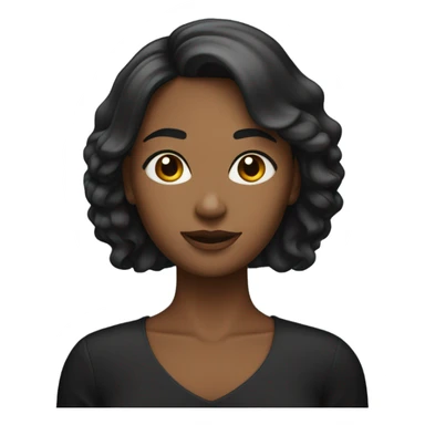 Femme noir avec un carré comme coupe sticker