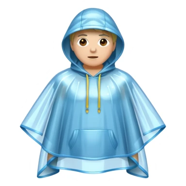 clear rain poncho sticker