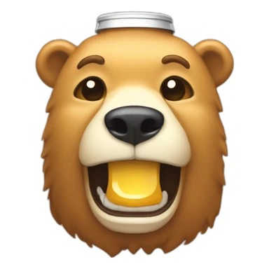 Ours qui boit de la biere sticker