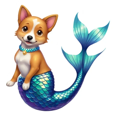Un chien sirène sticker