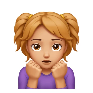 can you make a girl with her hands in fists on her checks sm sticker