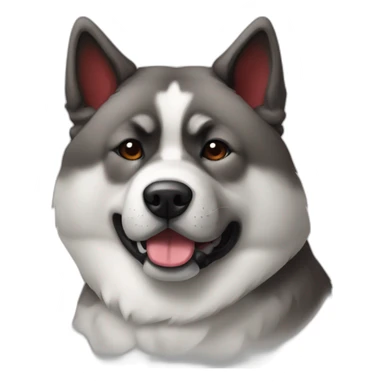 Akita inu brindle grey and red sticker