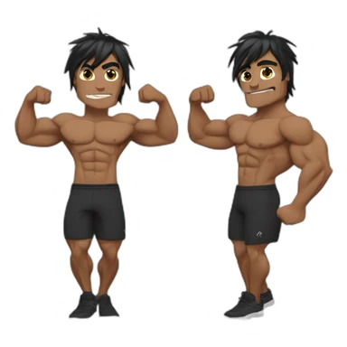 Zyzz Flexing muscles sticker