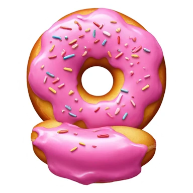 Pink donut sticker