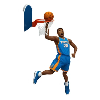 Basketball dunk emoji sticker