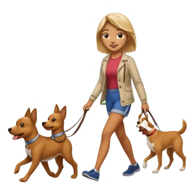 Woman walk with dog sticker