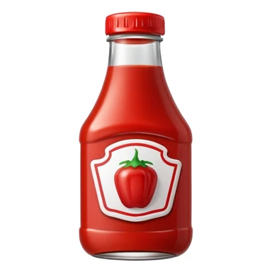 Glass Bottle of ketchup sticker