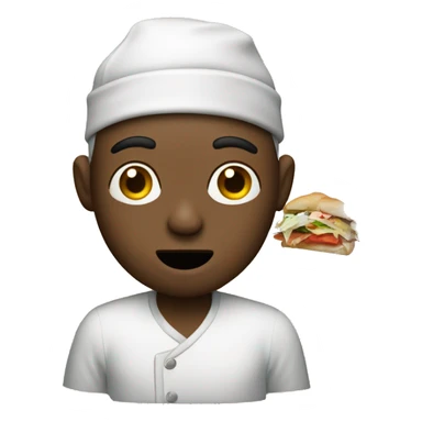 a man eating sabosa sticker