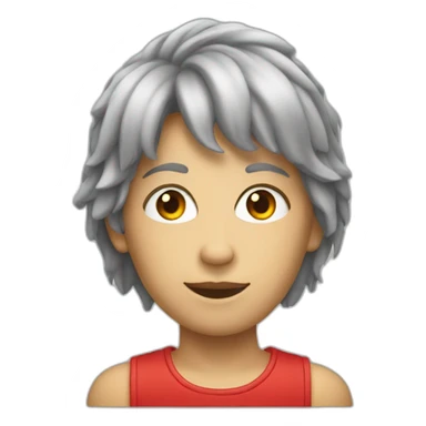 voitur avec cheveux rouge sticker