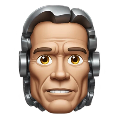 Arnold Schwarzenegger as a robot sticker