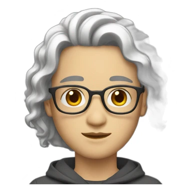 Persona blanca con rulos sticker