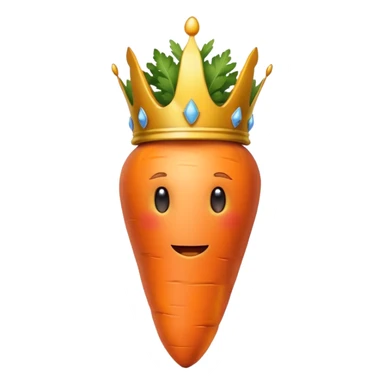 Carrot with a crown sticker