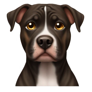 Brindle black and brown pitbul sticker