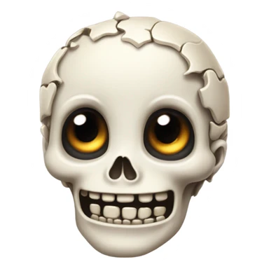 Cute skeleton sticker