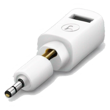 white stereo adapter mini jack to big jack for headphones  sticker