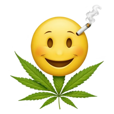 smiley smoking weed sticker