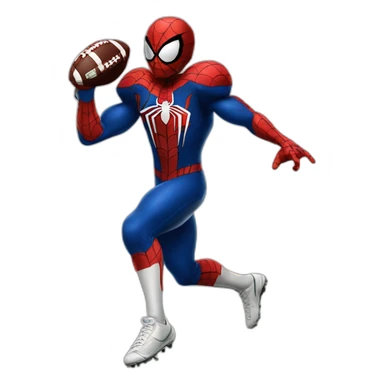 Spider-Man as a football player sticker