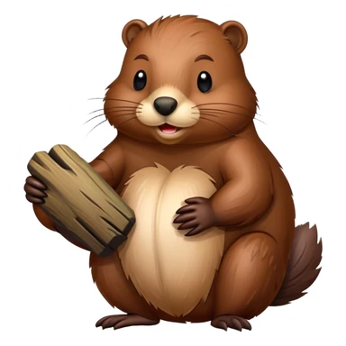 Beaver with inscription good night  sticker