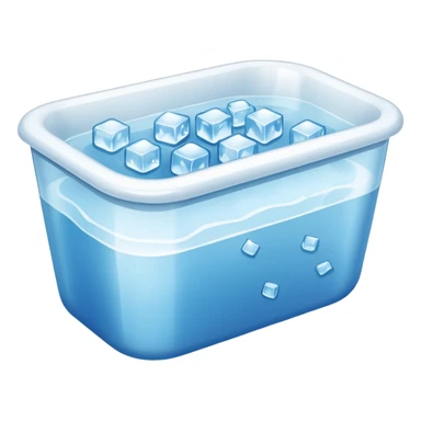 Square Bathtub with ice cubs inside sticker