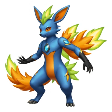 Zygarde-Flareon-Electrike-Manectric-Fakémon-fusion, full body sticker