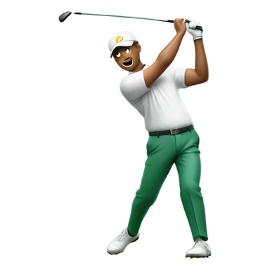 Guy hitting golf ball very far sticker
