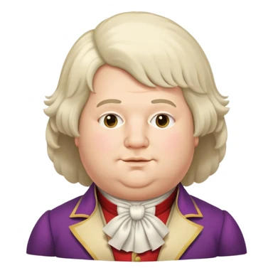 fat gay they/them in mozart wig sticker