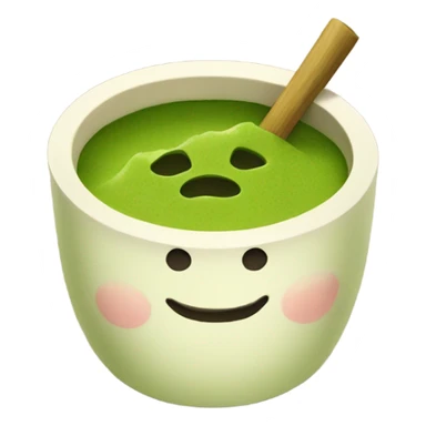 matcha in a handmade cup sticker