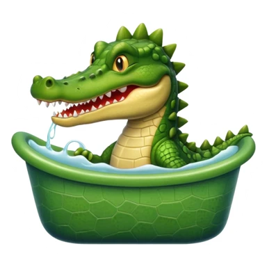 Crocodiles is showing in the bath tub sticker