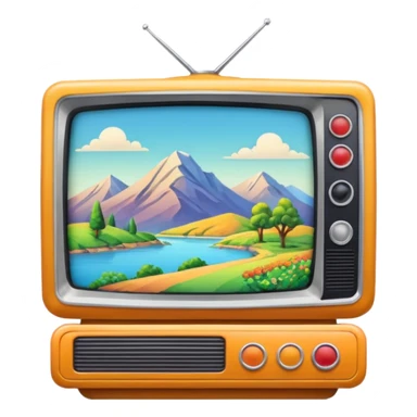 thumbnail picture mac os, retro video preview tv icon, landscape in video sticker