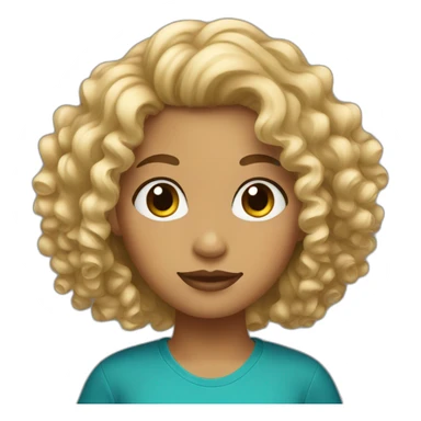 Curly hair blond Puerto Rican girl sticker