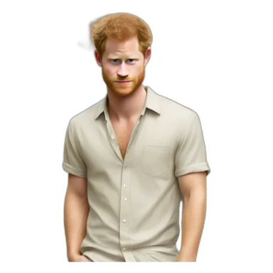 Prince Harry as a beach bum sticker