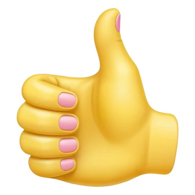 a thumbs up emoji with a thumb also pointing down attached below the pinky finger sticker