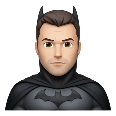 emoji of batman ben affleck sticker