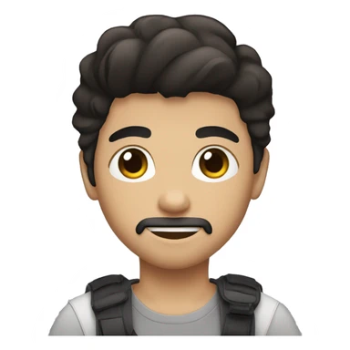 boy black hair brown eyes with beard taking picuture with a canon dslr sticker