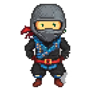 masked ninja sticker