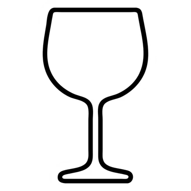 wine glass, outlined icon, no fill, modern look sticker