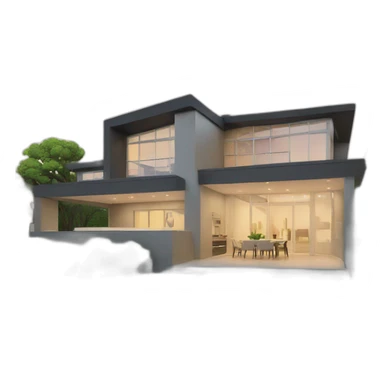 contemporary modern house sticker