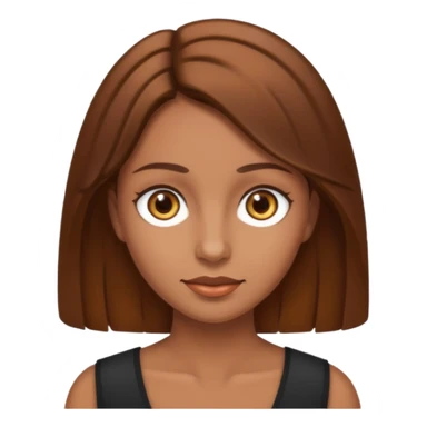 Tan skinned woman with brown hair hazel colored eyes. sticker