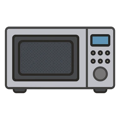 flat toon style microwave sticker