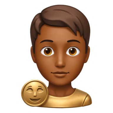 A portrait cast with tin sticker