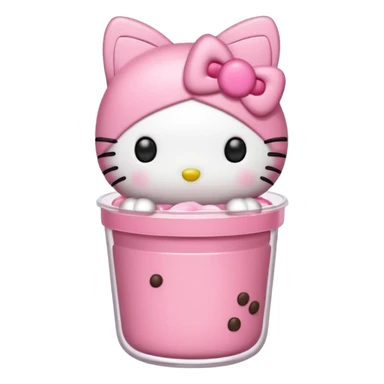 Hello kitty boba sticker