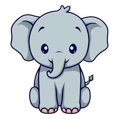 baby elephant sticker
