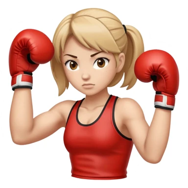 boxing girl  sticker