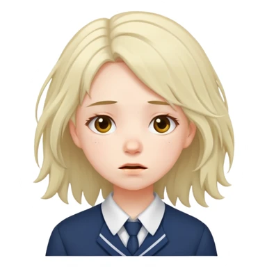 A tierd girl from school sticker