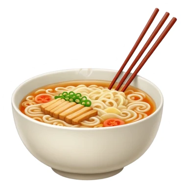 ramen bowl with two chopsticks sticker