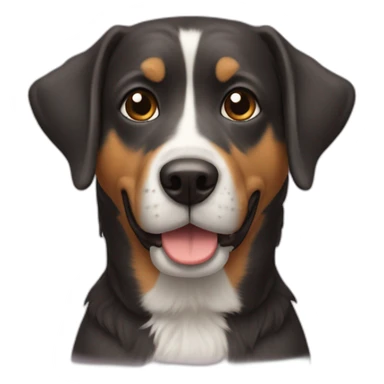 chien avec obergine sticker