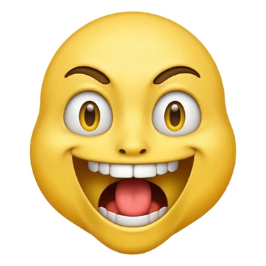 a face with a large opened mouth in emoji of whatsapp style (yellow). Larger is, better is sticker