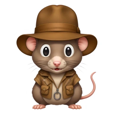 🐀 wearing Indiana jones hat sticker